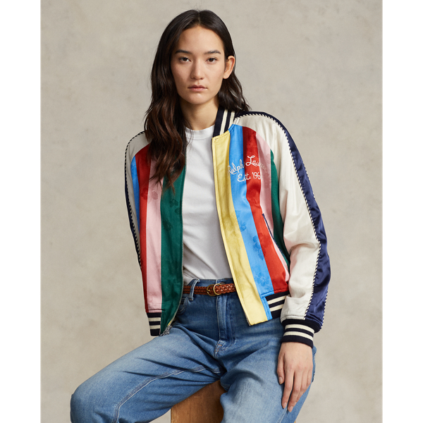 ralphlauren.com | Striped Sateen Bomber Jacket