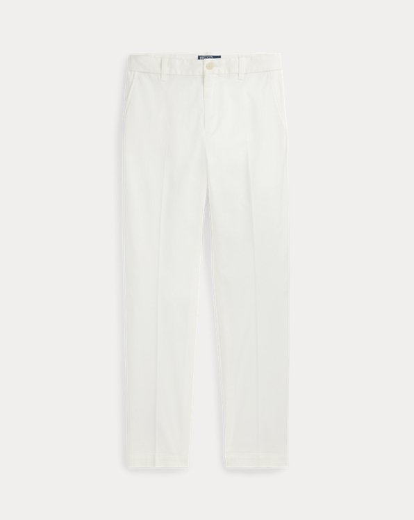 Cropped Slim Fit Twill Chino Trouser