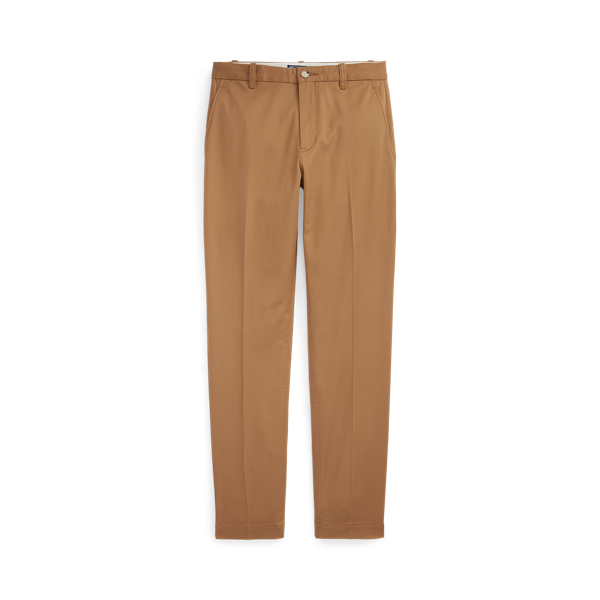 Calças chino de sarja Slim Fit curtas