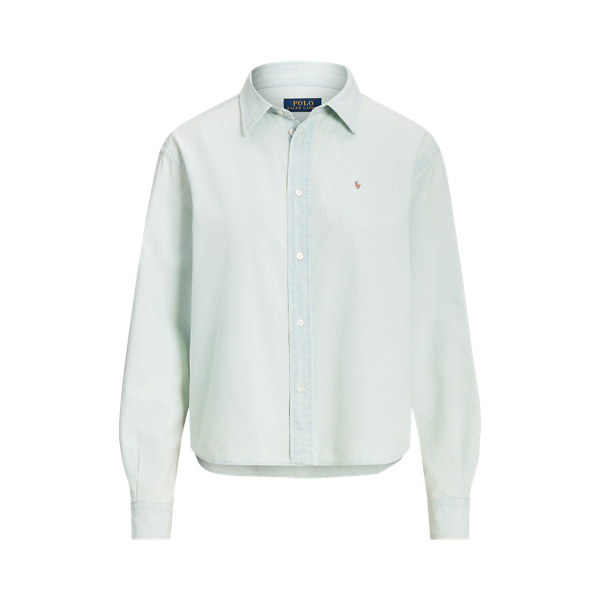Wide Cropped Chambray Shirt