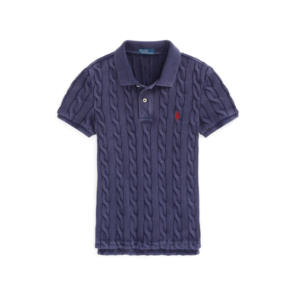 Camisa Polo Slim Fit em malha trançada