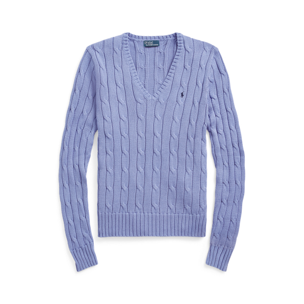 Pull col en V torsadé en coton pour Women | Ralph Lauren® FR