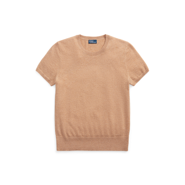 Cashmere Short-Sleeve Crewneck Jumper