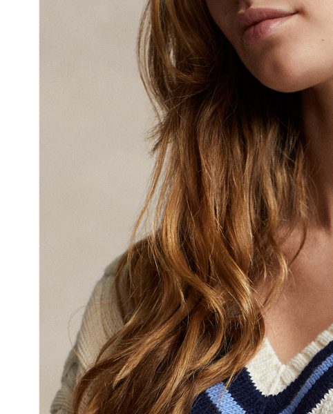 Crafted with chunky cotton yarn, the classic cricket jumper gets a Polo update with our signature cable-knit construction and a boxy silhouette.