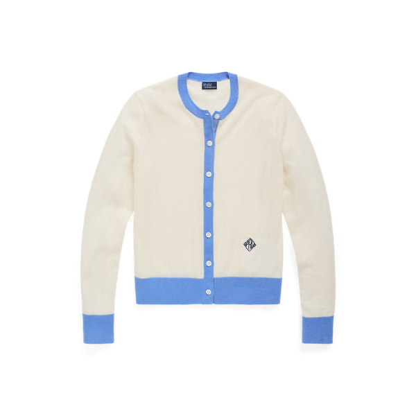 Cardigan à écusson en cachemire