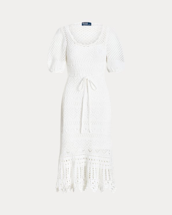 Pointelle-Knit Cotton Dress