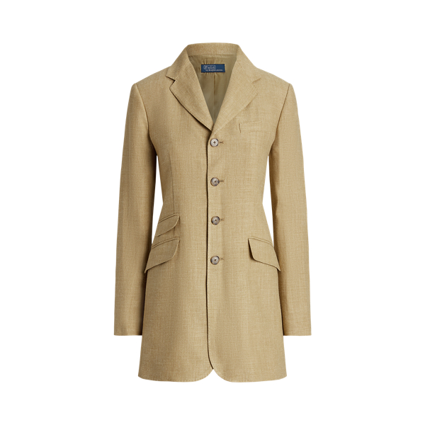 Blazer en tweed de soie et lin