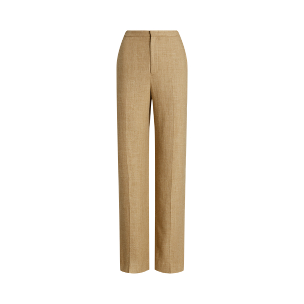 Calças Tweed de seda-linho
