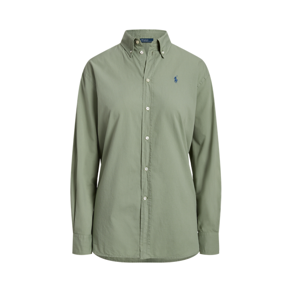 Camisa oversize em sarja de algodão