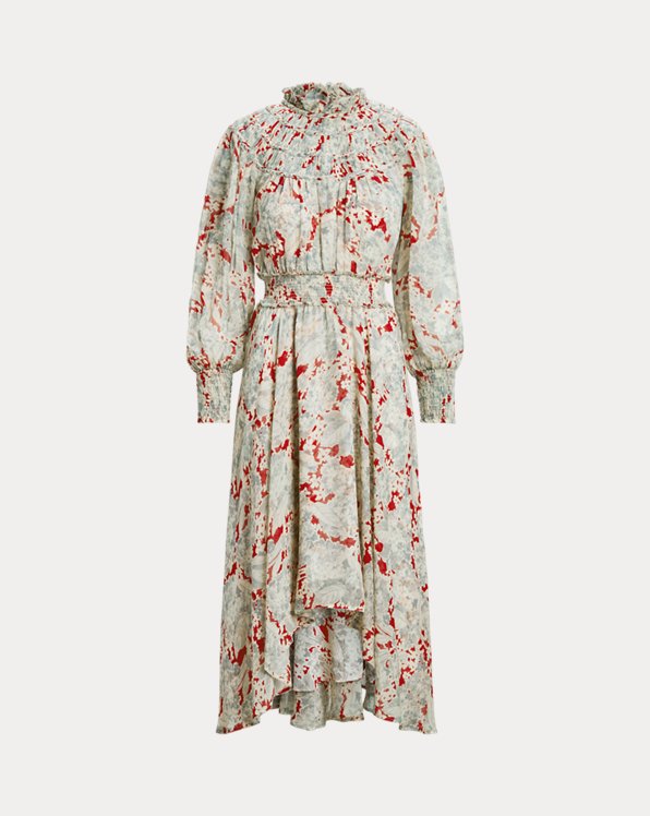 Floral Crinkled Georgette Dress