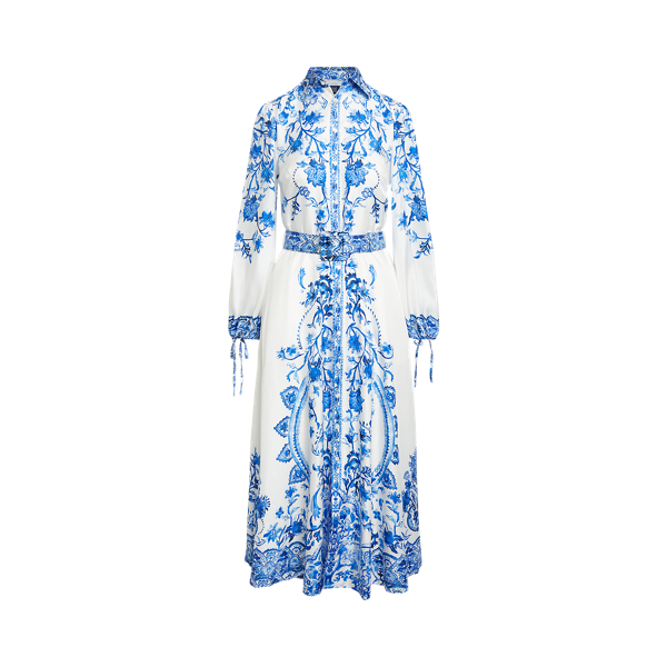 Vestido de seda de amoreira Paisley