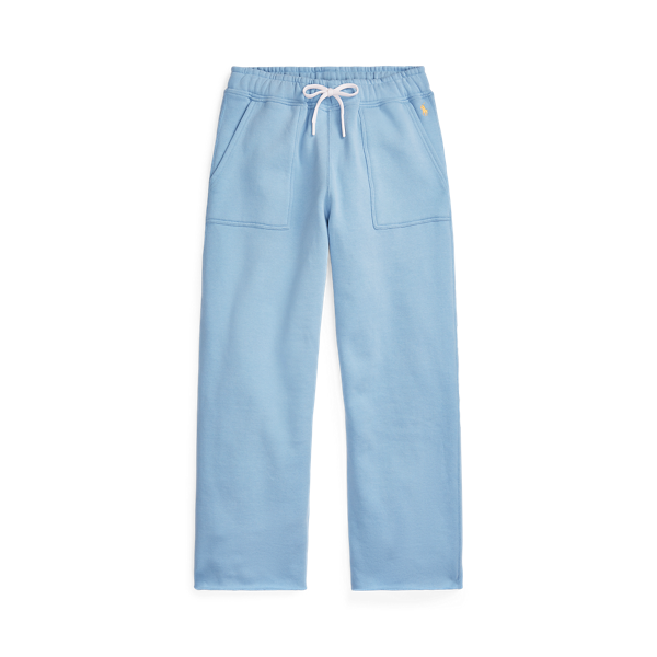 Cutoff-Hem Fleece Tracksuit Bottoms