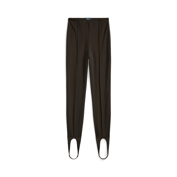 Leggings elásticas com estribos e fecho