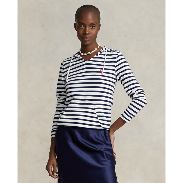 Striped Jersey Hooded Tee