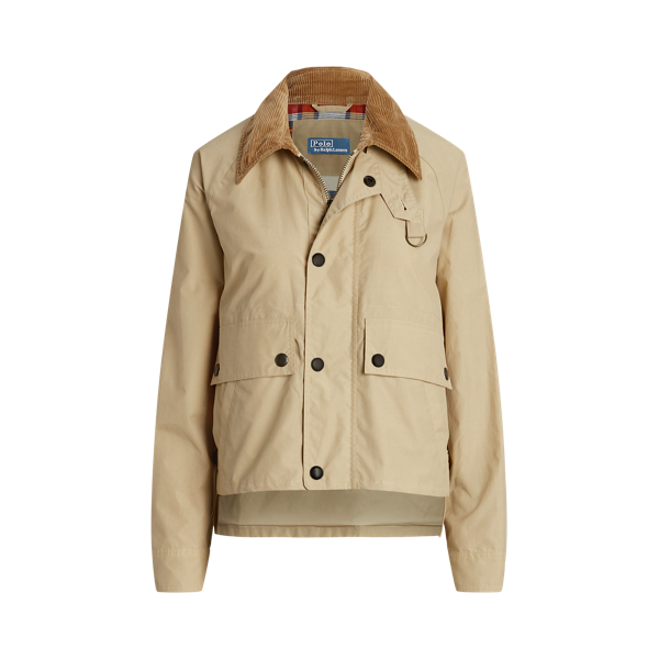 Veste utilitaire courte en coton mélangé
