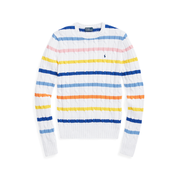 Pull rayé en coton torsadé