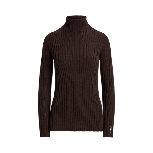 Merino Wool Rib-Knit Roll Neck Jumper