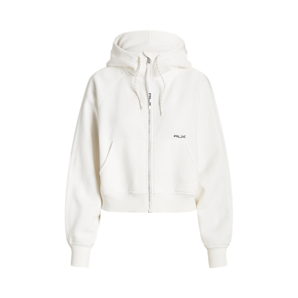 Fleece Full-Zip Dolman-Sleeve Hoodie