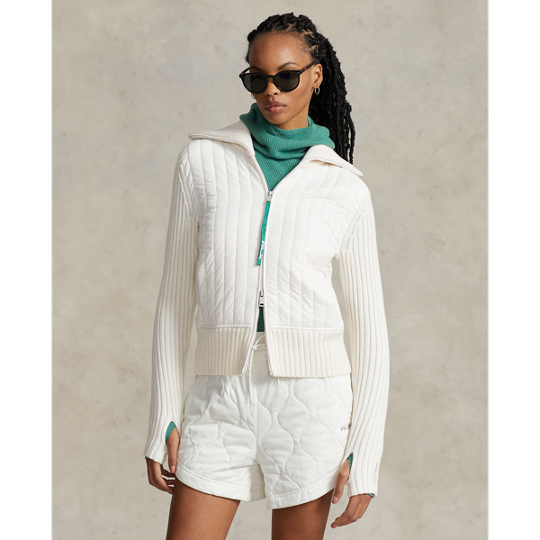 Hybrid Funnelneck Sweater Jacket