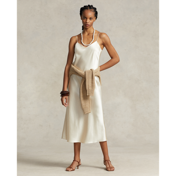Silk Midi Slip Dress for Women Ralph Lauren® UK