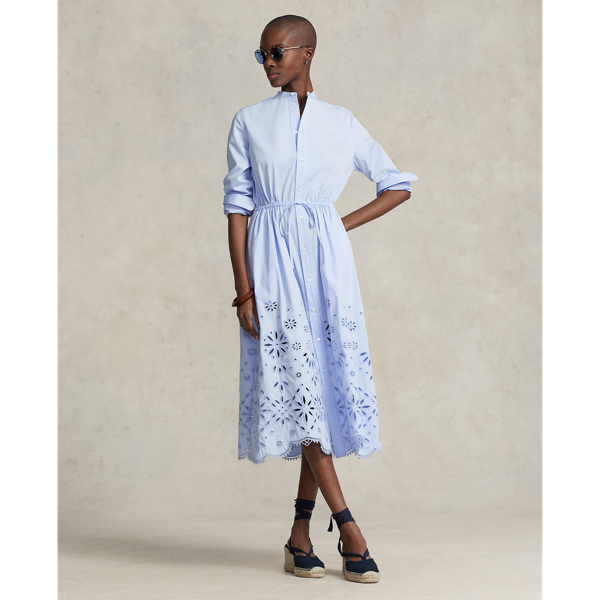 Polo Ralph Lauren Eyelet-Embroidered Cotton Shirtdress 1