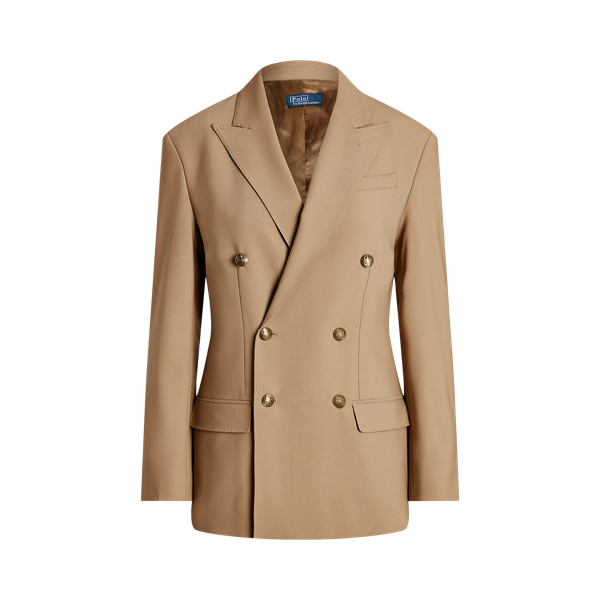 Blazer assertoado em mistura de lã