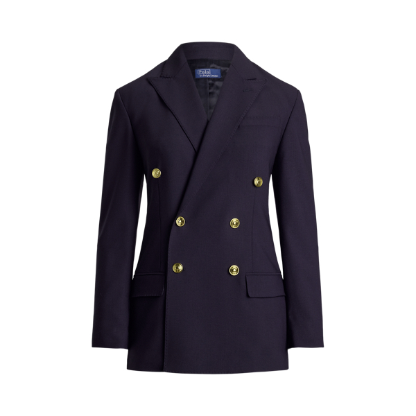 Blazer croisé en laine mélangée