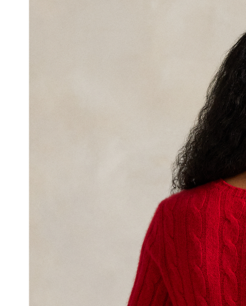 Inspired by fishermen's ropes, the cable-knit jumper's defining motif has transformed from a practical, hard-wearing construction into a symbol of collegiate style. This version is crafted from luxuriously soft cashmere, which is spun and dyed in a renowned Italian mill.