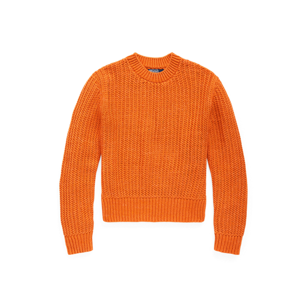 Openwork Cotton-Blend Crewneck Jumper