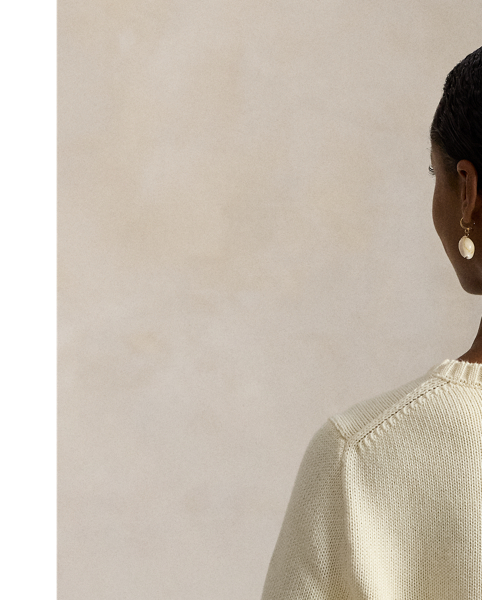 Made in the USA, The Iconic American Flag Jumper from Polo  Ralph Lauren Lauren embodies Mr Lauren's long-standing love of American style. This version is crafted with roving cotton for a textured surface and features an intarsia-knit flag motif with 13 embroidered stars.