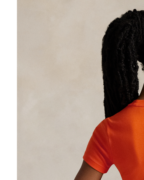 This crewneck tee is made with soft cotton in an allover rib-knit construction and cut for a Slim Fit-our trimmest silhouette.