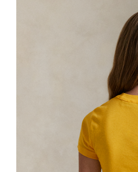 This crewneck tee is made with soft cotton in an allover rib-knit construction and cut for a Slim Fit-our trimmest silhouette.