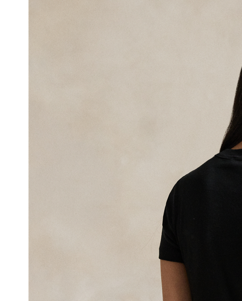 This crewneck tee is made with soft cotton in an allover rib-knit construction and cut for a Slim Fit-our trimmest silhouette.