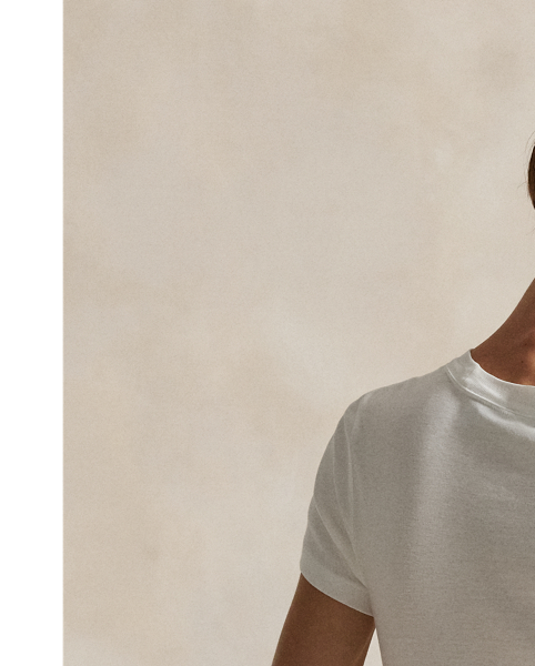 This crewneck tee is made with soft cotton in an allover rib-knit construction and cut for a Slim Fit-our trimmest silhouette.