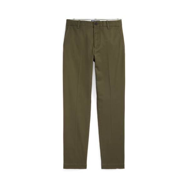 Calças chino de sarja Slim Fit curtas
