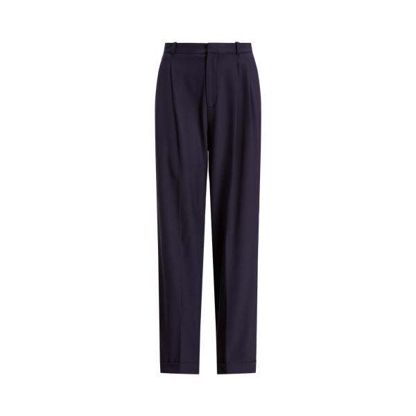 Straight-Leg Stretch Wool-Blend Trouser