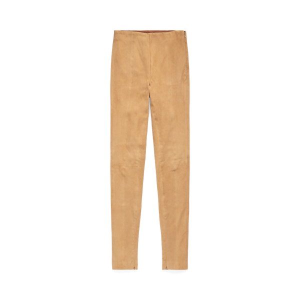 Leggings de camurça de pele de cordeiro
