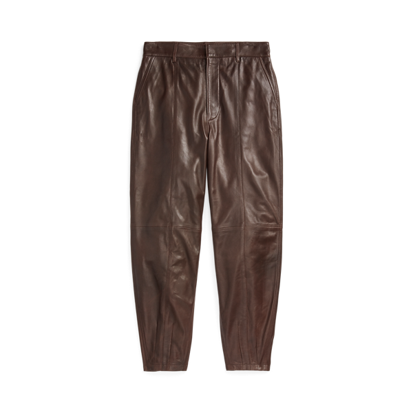 Lambskin Leather Tapered Trouser