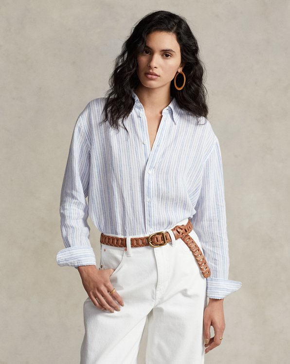 Women's Blue Blouses, Button Down Shirts, & Flannels | Ralph Lauren