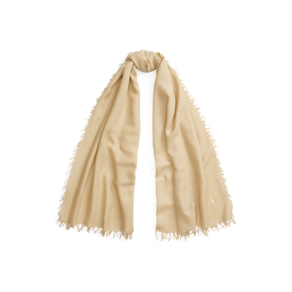 Fringe-Trim Wool-Blend Scarf