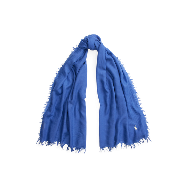 Fringe-Trim Wool-Blend Scarf