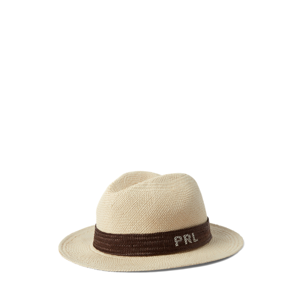 Logo Straw and Raffia Fedora for Women Ralph Lauren® NL