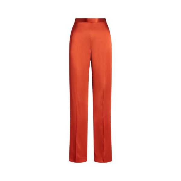 Silk Charmeuse Straight Trouser