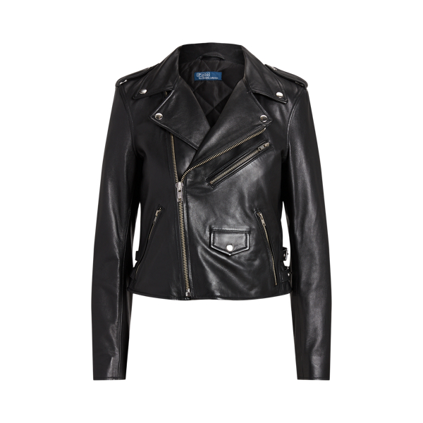 Sheepskin Leather Moto Jacket for Women | Ralph Lauren® UK