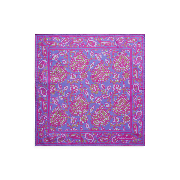 Purple Label Habotai-zijden pochet met paisleyprint 2