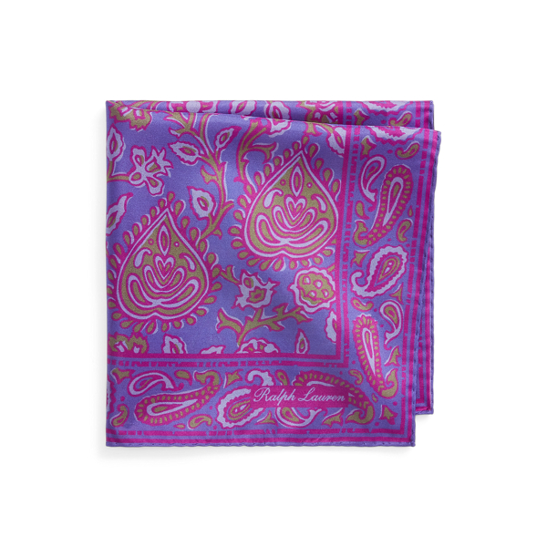 Purple Label Habotai-zijden pochet met paisleyprint 1