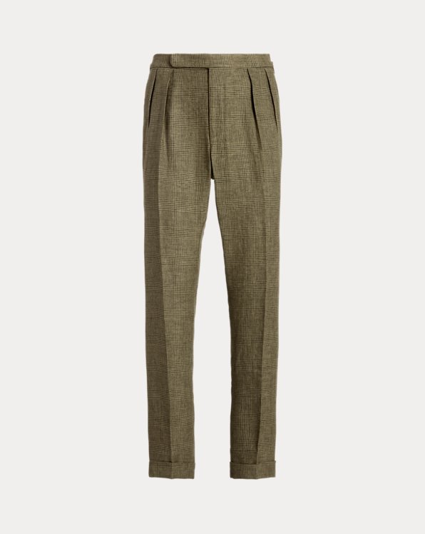 Gregory Glen Plaid Linen Suit Trouser