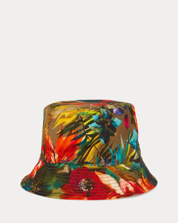 Reversible Floral Cotton Bucket Hat