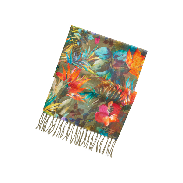 Lenço de linho floral