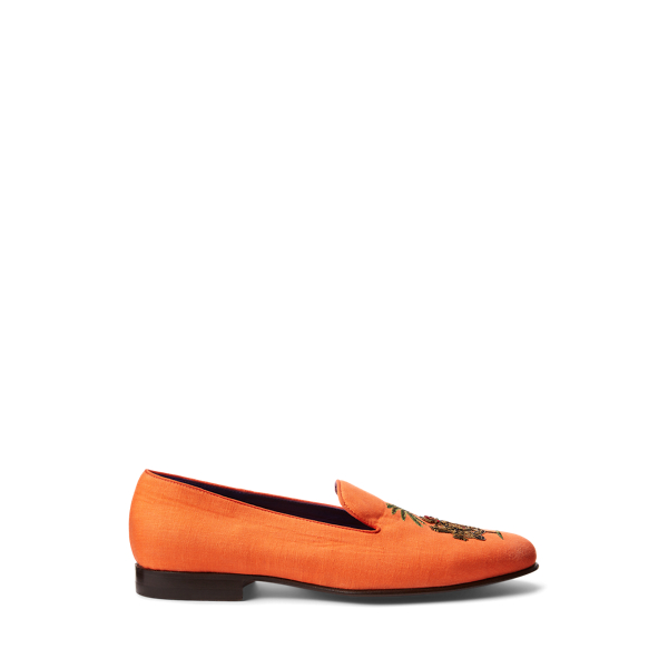 Chaussons Alonzo brodés en lin